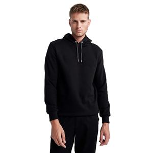 100% Cotton Pullover Hoodie for Men Solid Pattern Embroidered Plain Dyed Custom Print <b>Thermal</b> <b>Fleece</b> Sweatshirt for Winter - Product Image 4