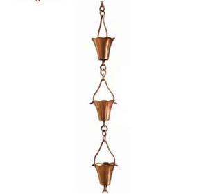 Cadena de lluvia de Copa grande de aluminio para canalones, decoración de características de agua de jardín, cadena de lluvia de diseño personalizado de cobre - Product Image 1