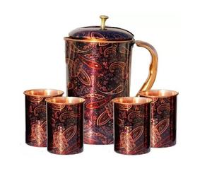 Nouveau design Pichet en cuivre pur Pichet de décoration pour la maison Eau potable à partir de Pichet en cuivre pour un corps sain à bas prix - Product Image 4