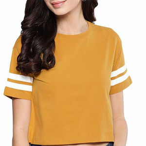 En precio al por mayor, Camiseta corta para mujer, superventas, Camiseta corta baja Moq para mujer, camiseta personalizada - Product Image 3