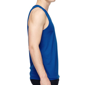 Débardeur pour homme en coton et polyester écologique de haute qualité, conception personnalisée OEM, grande taille, pour la course à pied, séchage rapide, respirant - Product Image 6