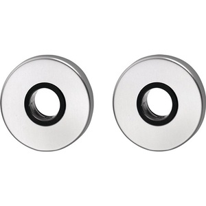 มือจับประตูสเตนเลสสตีล 51 รุ่น F00 หนา 8 มม. พร้อมฝาครอบตกแต่ง ดีไซน์สร้างสรรค์ สำหรับตกแต่งบ้าน EDI มือจับประตูแบบมีรู - Product Image 1