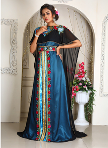 Kaftan islámico marroquí moderno para mujer Vestido de playa largo hasta el suelo con suministro ODM de manga larga transpirable - Product Image 1