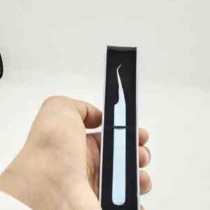 Pince à épiler professionnelle en acier inoxydable bonne qualité nouvel outil pour les pointes de fibres de grande quantité greffées de cils - Product Image 1