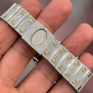 Meilleure qualité glacé VVS clarté Moissanite diamant clouté montre analogique à la mode en acier inoxydable fiable prix pour le luxe - Product Image 3