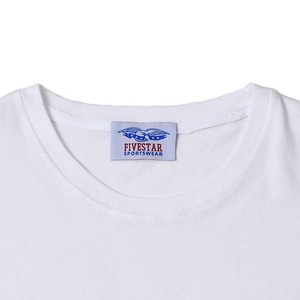 High Demand FiveStar Tubular Knitted Cotton Plus Size T <b>Shirt</b> <b>White</b> Short Sleeve Crew Neck Soft Vintage Casual - Product Image 2