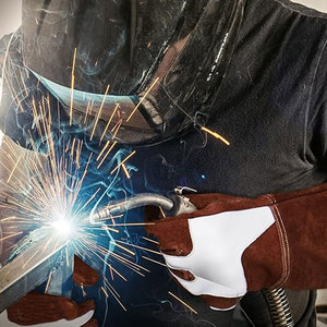 Gants de soudage en cuir pour hommes, résistants à la chaleur et aux flammes, pour le soudage MIG TIG et les travaux de métallurgie - Product Image 6