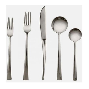 Conjunto de cubertería de diseño de acero inoxidable, cuchillo, tenedor, cuchara, cuchillo, colgante, redondo, plateado, bajo precio - Product Image 2