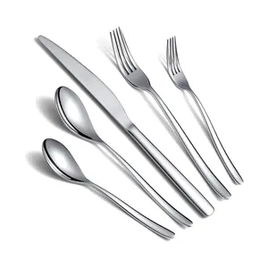 Paten 3 buah Set alat makan Online Top Seller dapur Nordic 18/10 Stainless Steel sumpit sendok garpu Set alat makan sendok