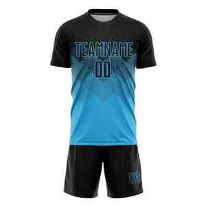 Uniforme de fútbol sublimado personalizado 2025 hecho en Pakistán, camiseta y pantalones cortos de fútbol, su equipo de diseño propio, uniformes de fútbol - Product Image 2