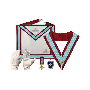 Mark Worshipful Master Masons Regalia Set Fine Crafted Breast Jewel & Hard Apron Case Disponible à des prix raisonnables - Product Image 1