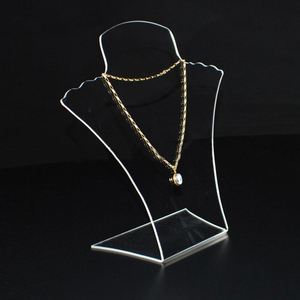 Support de présentation de colliers en acrylique, taille et couleur personnalisées, finition brillante, autoportant pour la présentation de bijoux - Product Image 1