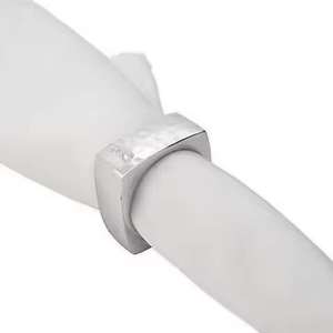 New Model Leaf Metal <b>Napkin</b> Ring Holder Elegant Tissue Buckle for <b>Wedding</b> And Party Table Decoration At Best Price - Product Image 1