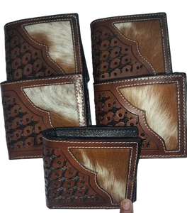 Bolso Ejecutivo Unisex de Cuero Genuino Hecho a Mano con Protección RFID, Cierre de Broche y Estampados Bohemios de Animales - Product Image 3