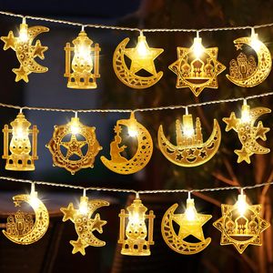 Ramadan nhựa LED Dây đèn Pin hoạt động EID mubarak trang trí cho nhà ngoài trời trăng sao đèn lồng treo đèn - Product Image 2