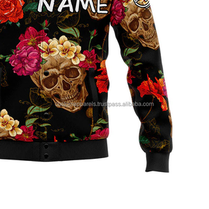 Custom Urban Streetwear Style Varsity Jacket Trendy 2017 con cuello levantado y logotipo bordado en la parte delantera - Product Image 6