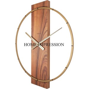 Modern Round Brass Metal Wall <b>Clocks</b> with Roman Numerals Ornate Detailing Needle Display Wedding Classic Living Rooms India - Product Image 5