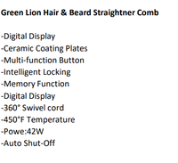 Sisir Pelurus Green Lion untuk Ekstensi Rambut dan Jenggot Buatan China