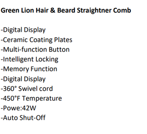 Peine alisador Green Lion para extensiones de cabello humano y barbas - Product Image 5