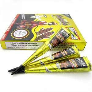 ทันทีเฮนน่ากรวยเฮนน่าสีดำรูปกรวยแพ็ค12ชิ้น-25กรัมในแต่ละกรวยเฮนน่าโกเลชา - Product Image 4