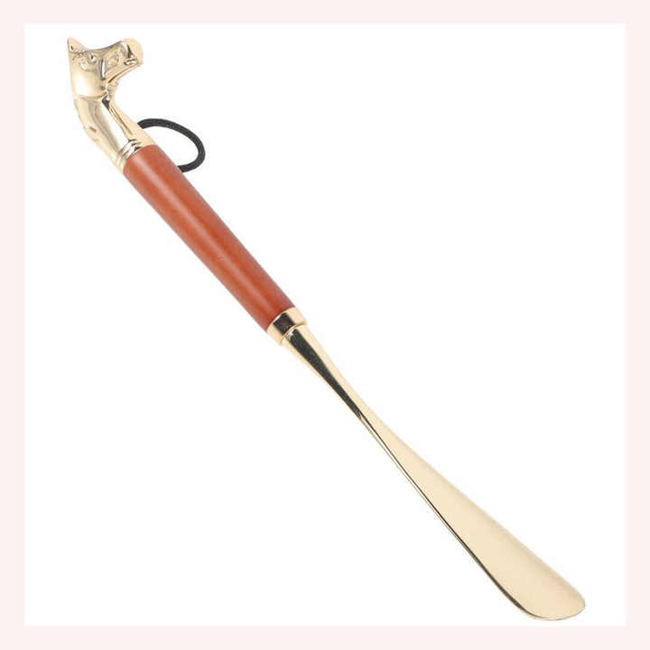 Deluxe Solid Brass Shoe Horn Ergonomic, Durable, and Elegant Accessory for Shoe Lovers and Gentlemen Alike