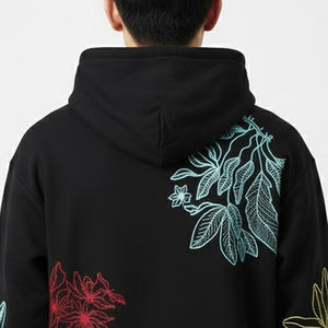 Latest Arrival Casual Wear Long Sleeve Embroidery Men Hoodies Wholesale Price Cotton Blended Oversized Men Embroidery Hoodies - Product Image 6