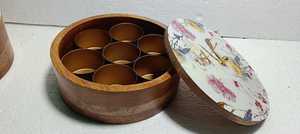 Elegante Tazón de Madera Hecho a Mano Ecológico con Estampado de Esmalte de Colores para Servir Aperitivos, Frutos Secos y Frutas - Tazón para Regalo - Product Image 4