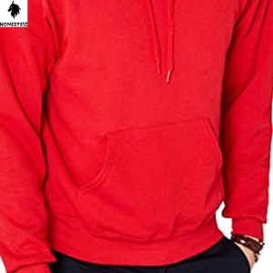 เสื้อฮู้ดแบบสวมหัวของผู้ชายผ้าเทอร์รี่ผ้าฝ้าย100% น้ำหนักเบาลายนูนแบบลำลองสีทึบออกแบบได้ตามต้องการ - Product Image 6