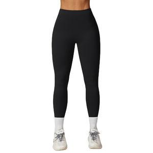 กางเกงเลกกิ้งเล่นโยคะของผู้หญิงเอวสูงแบบลำลองระบายอากาศน้ำหนักเบาถักยกสะโพกฟิตเนส - Product Image 2