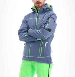 Veste Softshell de randonnée pour homme, trois couches, doublée en polaire, coupe-vent, extensible, flexible, mobilité, vestes Softshell de trekking pour homme - Product Image 3