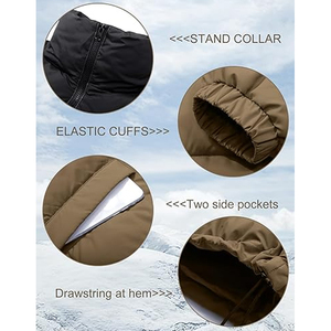 Windproof Down Bubble Hooded Puffer Jackets for <b>Mens</b> Custom Logo Filled Down Puffer Jackets with logo two tone jackets - Product Image 5