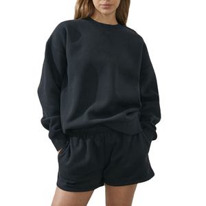 Conjunto Deportivo Personalizable de 2 Piezas para Hombre, Sudadera Extra Grande, Pantalones Cortos de Campana, Tela de Felpa, Tinte Liso, Ecológico, Digital - Product Image 3