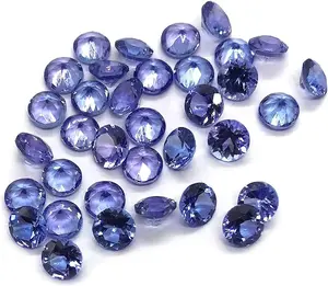 4毫米多面天然坦桑石蓝色多面高品质宝石每克拉最优惠价格来自印度供应商