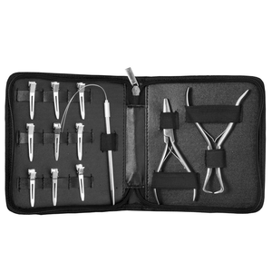 Kit d'outils pour extensions de cheveux humains, ensemble de pinces à perles tout-en-un de qualité supérieure, acier inoxydable, kit complet d'outils pour extensions de cheveux - Product Image 6
