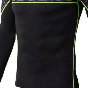 Combinaison de compression pour homme de bonne qualité, manches longues, séchage rapide, pour la salle de sport, le fitness, la course à pied - Product Image 4