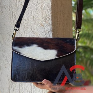 Hot Selling Cowhide Fur Leather <b>Purse</b> Stylish Women Handbag Shoulder Bag Hair on Leather Bags - Product Image 1