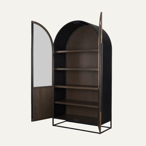 Armoire d'appoint de luxe Aurelius en bois massif, style Mid-Century, pour cave à vin, salon, bar à domicile, hôtel, mobilier de villa, antique - Product Image 2