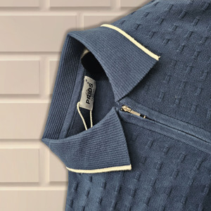 เสื้อยืดผ้าเจอร์ซี่เนื้อซี่โครงถักสำหรับผู้ชายเสื้อคอตตอน100% แบบทางการคอตตอนทรงพอดีตัวปกติปรับแต่งแบรนด์ได้ - Product Image 2