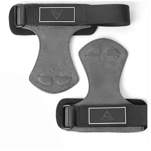 Poignées de gymnastique pour la musculation, taille personnalisée, protège-paume en cuir de vache, entraînement physique avec cuir et caoutchouc - Product Image 5