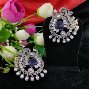 Exquisitos Pendientes de Piedra Monalisa con Diseño de Pavo Real Oxidado de Vjoshijewels, Encanto Rústico, Atractivo Atemporal que Agrega Sofisticación y Moda - Product Image 4