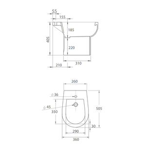 Corsica Ceramic Traditional <b>Bidet</b> with Floor Drain Bath & Toilet Supplies - Product Image 2