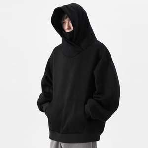 Sweat à capuche Ninja pour homme, sport, automne et hiver, Tid Ins, ample, velours, Harajuku, pull-over, mode masculine, haut polyvalent, long - Product Image 1