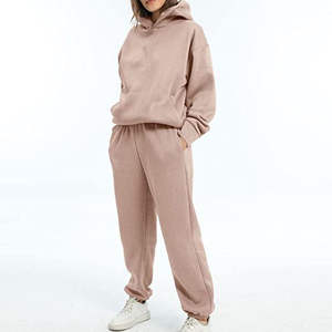Ensemble de survêtements d'hiver deux pièces solides et respirants pour femmes Jogging Suits Matching Training Outfits - Product Image 3