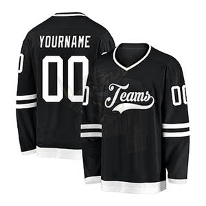 Maillots de hockey personnalisés en usine de qualité supérieure Maillots de hockey sur glace personnalisés sublimés avec logo brodé de haute qualité Équipes et joueurs - Product Image 1
