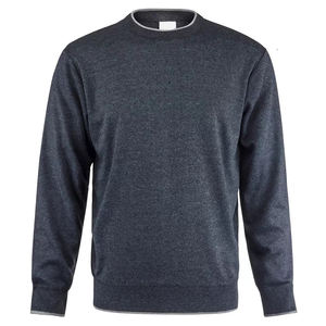 Sudadera holgada en algodón básico ligero mezclado estampado personalizado hombres sudadera manga larga hombros caídos hombres sudadera - Product Image 2