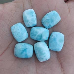 Coussin en Larimar Octa Naturel Calibré Taille 4x6mm à 20x30mm Pierres Précieuses Lâches à Dos Plat pour la Fabrication de Bijoux en Argent Collier Fin - Product Image 6