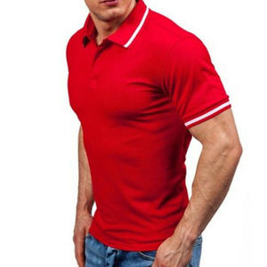 La mejor calidad al por mayor de los hombres de punto de secado rápido transpirable de algodón personalizado para camisas de Fitness Slim manga corta - Product Image 5