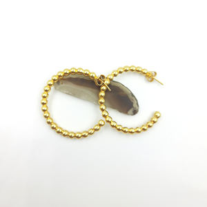 Modernos Pendientes de Aro con Baño de Oro de 18K, Estilo Moderno para Mujer - Product Image 2