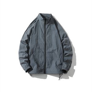 Chaqueta de cuero de manga corta bordada con cremallera Bomber de trabajo de parche de alta calidad personalizada para hombre - Product Image 1