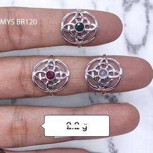 Piedras preciosas naturales Anillos finos de plata 925 Anillos de precio al por mayor Diseño hecho a mano Joyería fina de plata 925 - Product Image 1